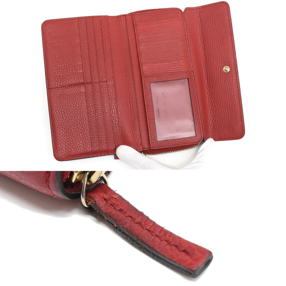 Gucci Long Wallet Interlocking G Leather Red - Picture 7 of 9